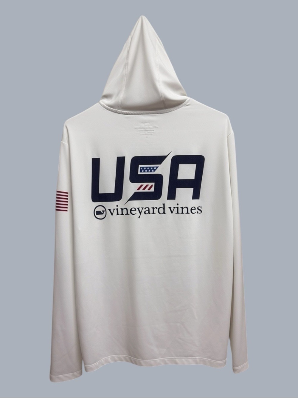Vineyard Vines Men's USA Performance Hoodie Harbor Tee White Size Small - Picture 4 of 7
